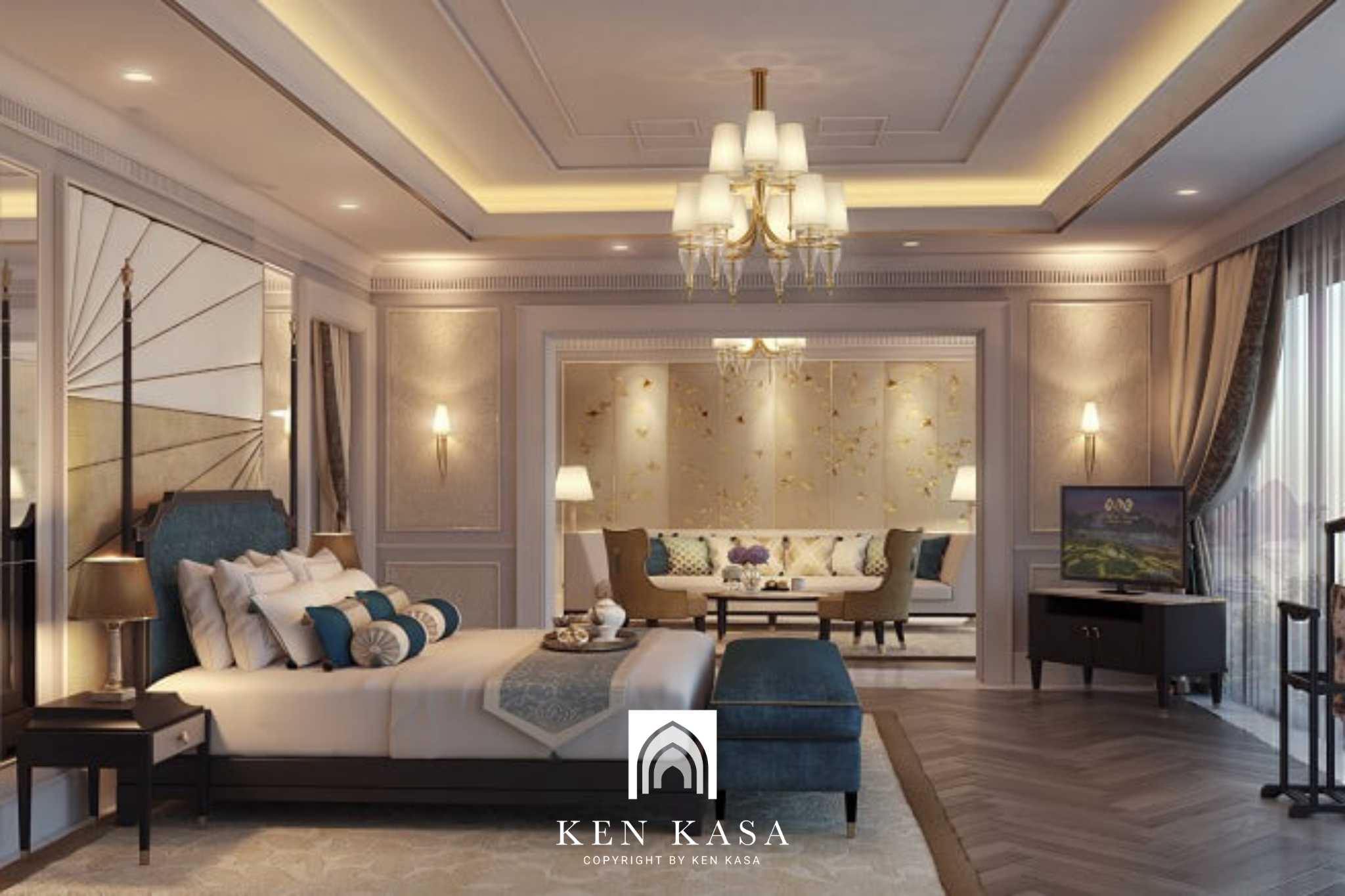 G&oacute;c nh&igrave;n ch&iacute;nh diện của ph&ograve;ng tổng thống trong kh&aacute;ch sạn 